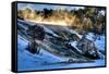 Mammoth Hot Springs-demerzel21-Framed Stretched Canvas