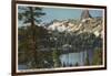 Mammoth Lakes, California - View of Lake George & High Sierra-Lantern Press-Framed Art Print