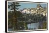 Mammoth Lakes, California - View of Lake George & High Sierra-Lantern Press-Framed Stretched Canvas