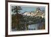 Mammoth Lakes, California - View of Lake George & High Sierra-Lantern Press-Framed Art Print