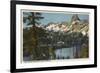 Mammoth Lakes, California - View of Lake George & High Sierra-Lantern Press-Framed Art Print