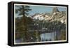 Mammoth Lakes, California - View of Lake George & High Sierra-Lantern Press-Framed Stretched Canvas