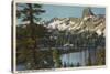 Mammoth Lakes, California - View of Lake George & High Sierra-Lantern Press-Stretched Canvas