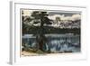 Mammoth Lakes, California - View of Lake Mary & High Sierra Mts.-Lantern Press-Framed Art Print