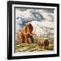 Mammoth Meets Rhinocerous-Tansley-Framed Giclee Print