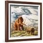 Mammoth Meets Rhinocerous-Tansley-Framed Giclee Print