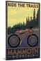 Mammoth Mountain, California - Mountain Bike Scene - Ride the Trails-Lantern Press-Mounted Art Print