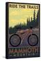 Mammoth Mountain, California - Mountain Bike Scene - Ride the Trails-Lantern Press-Framed Stretched Canvas