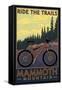 Mammoth Mountain, California - Mountain Bike Scene - Ride the Trails-Lantern Press-Framed Stretched Canvas