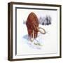 Mammoth Searching for Food in Snow-null-Framed Giclee Print