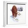 Mammoth Searching for Food in Snow-null-Framed Giclee Print