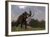 Mammoth Walking in Nature by Day-Stocktrek Images-Framed Art Print