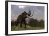 Mammoth Walking in Nature by Day-Stocktrek Images-Framed Art Print