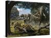 Mammoths And Sabre-tooth Cats, Artwork-Mauricio Anton-Stretched Canvas