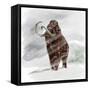 Mammuthus Primigenius Walking Through a Blizzard-Stocktrek Images-Framed Stretched Canvas