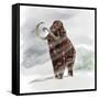 Mammuthus Primigenius Walking Through a Blizzard-Stocktrek Images-Framed Stretched Canvas