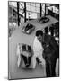 Man Admiring Fiat Automobile Exhibit at the Milan Fair-Ralph Crane-Mounted Photographic Print