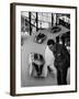 Man Admiring Fiat Automobile Exhibit at the Milan Fair-Ralph Crane-Framed Photographic Print