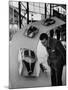 Man Admiring Fiat Automobile Exhibit at the Milan Fair-Ralph Crane-Mounted Photographic Print