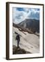 Man Admiring, Mutnovsky Volcano, Kamchatka, Russia, Eurasia-Michael Runkel-Framed Photographic Print