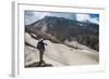 Man Admiring, Mutnovsky Volcano, Kamchatka, Russia, Eurasia-Michael Runkel-Framed Photographic Print