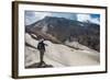 Man Admiring, Mutnovsky Volcano, Kamchatka, Russia, Eurasia-Michael Runkel-Framed Photographic Print