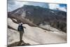 Man Admiring, Mutnovsky Volcano, Kamchatka, Russia, Eurasia-Michael Runkel-Mounted Photographic Print