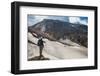 Man Admiring, Mutnovsky Volcano, Kamchatka, Russia, Eurasia-Michael Runkel-Framed Photographic Print