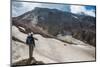 Man Admiring, Mutnovsky Volcano, Kamchatka, Russia, Eurasia-Michael Runkel-Mounted Photographic Print