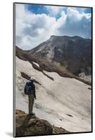 Man Admiring, Mutnovsky Volcano, Kamchatka, Russia, Eurasia-Michael Runkel-Mounted Photographic Print