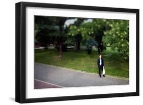 Man Alone on Street-Felipe Rodriguez-Framed Photographic Print