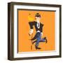 Man and Bird-ONEVECTOR-Framed Art Print