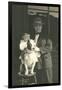 Man and Boy with Pit Bull Terrier-null-Framed Art Print