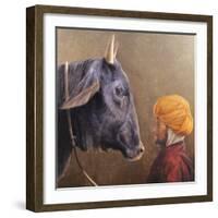 Man and Bull-Lincoln Seligman-Framed Giclee Print