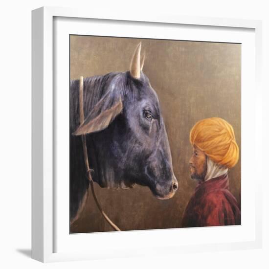 Man and Bull-Lincoln Seligman-Framed Giclee Print