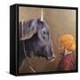 Man and Bull-Lincoln Seligman-Framed Stretched Canvas