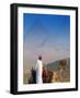 Man and Camel at Pyramids, Cairo, Egypt-Peter Adams-Framed Photographic Print