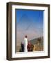 Man and Camel at Pyramids, Cairo, Egypt-Peter Adams-Framed Photographic Print