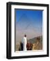 Man and Camel at Pyramids, Cairo, Egypt-Peter Adams-Framed Photographic Print