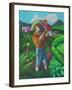 Man and Child-Oscar Ortiz-Framed Giclee Print