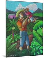 Man and Child-Oscar Ortiz-Mounted Giclee Print