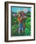 Man and Child-Oscar Ortiz-Framed Giclee Print