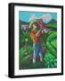 Man and Child-Oscar Ortiz-Framed Giclee Print