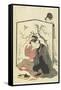 Man and Courtesan Smoking Pipes, C. 1804-Kitagawa Utamaro-Framed Stretched Canvas