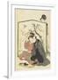 Man and Courtesan Smoking Pipes, C. 1804-Kitagawa Utamaro-Framed Giclee Print