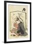 Man and Courtesan Smoking Pipes, C. 1804-Kitagawa Utamaro-Framed Giclee Print