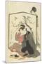 Man and Courtesan Smoking Pipes, C. 1804-Kitagawa Utamaro-Mounted Giclee Print