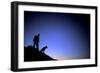 Man and Dog Backpacking Near Lake Tahoe, California-Justin Bailie-Framed Photographic Print