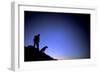 Man and Dog Backpacking Near Lake Tahoe, California-Justin Bailie-Framed Photographic Print