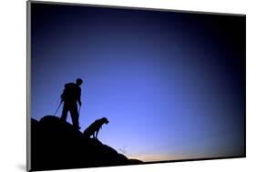 Man and Dog Backpacking Near Lake Tahoe, California-Justin Bailie-Mounted Photographic Print